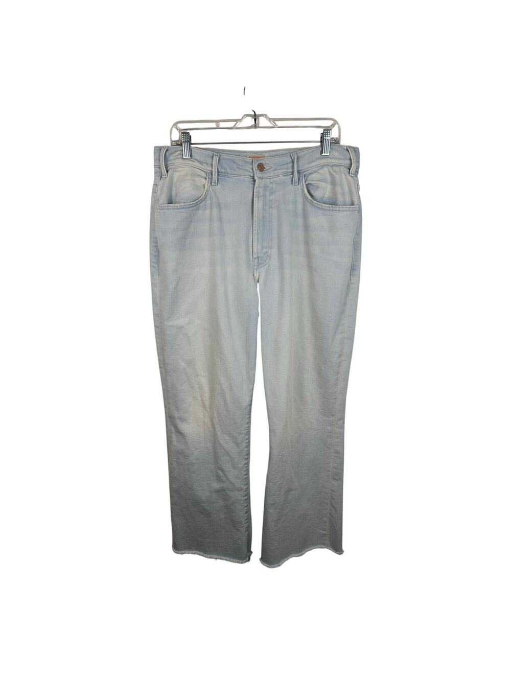 Mother The Hustler Ankle Fray Straight Crop In Pina Colada Size 32/14 EUC